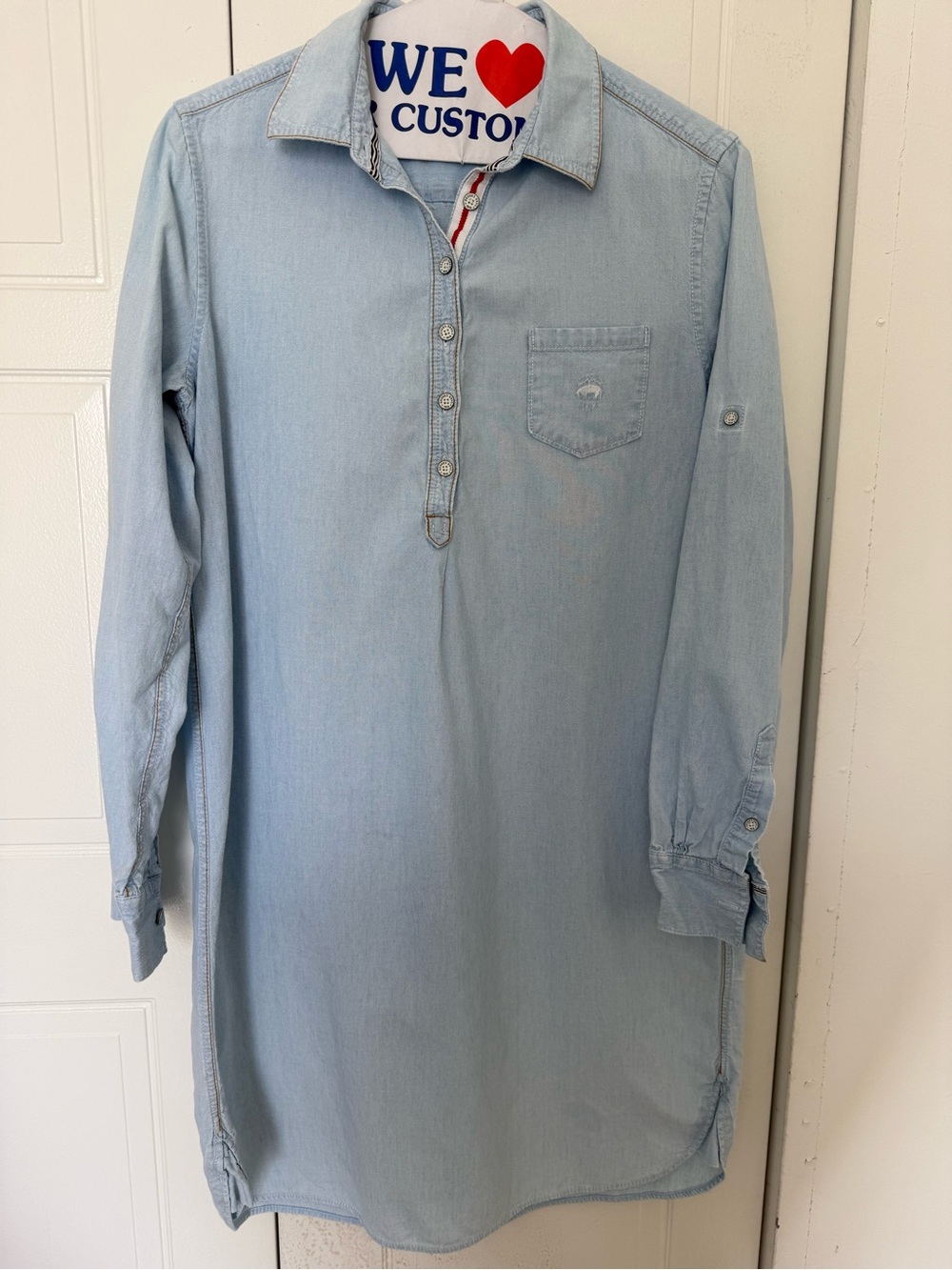 Brooks Brothers Light Blue Denim Shirt Dress size 6